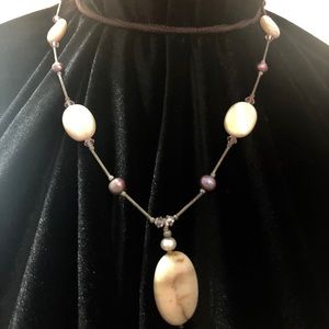 Pearl Pink and Purple Necklace